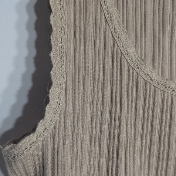 Aerie Tan Ribbed Tank Top - Picture 3 of 5